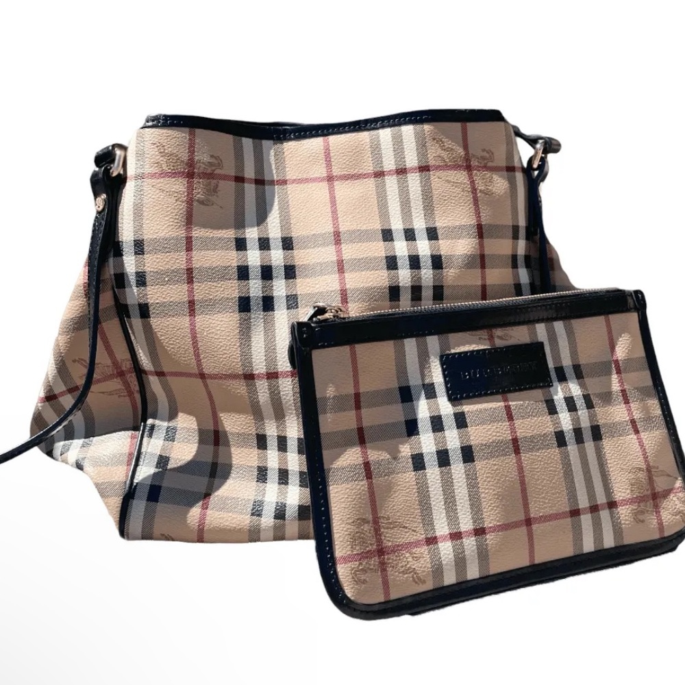 BURBERRY  Haymarket Check Tote+Pochette